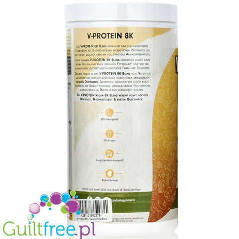 Pro Fuel V-Protein 8K Vanilla Cookies 750g, vegan protein powder