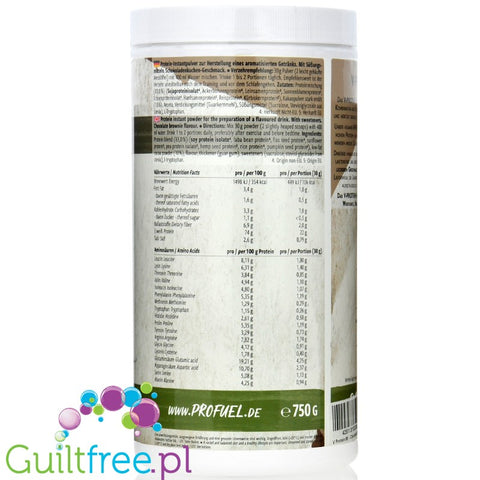 Pro Fuel V-Protein 8K Chocolate Brownie 750g, vegan protein powder