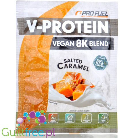 Pro Fuel V-Protein 8K Salted Caramel 30g - wegańska odżywka o smaku proteinowa solonego karmelu