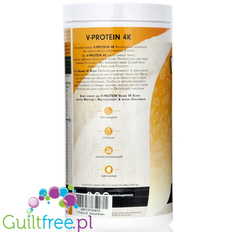 Pro Fuel V-Protein 4K Peanut Butter 750g, vegan protein powder