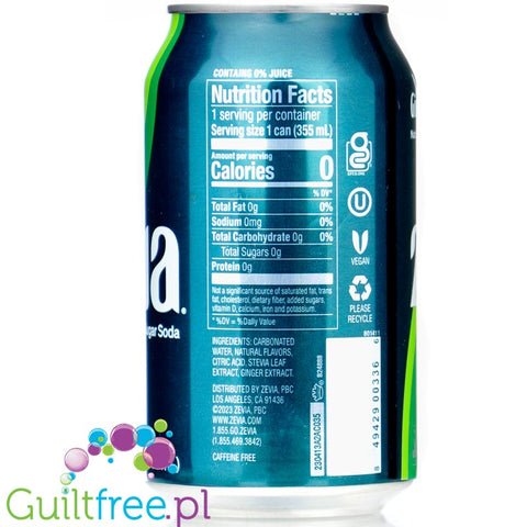 Zevia Ginger Ale - piwo imbirowe zero kcal ze stewią