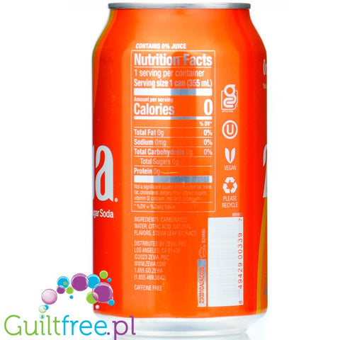 Zevia Orange - 100% naturalna oranżada bez kalorii ze stewią