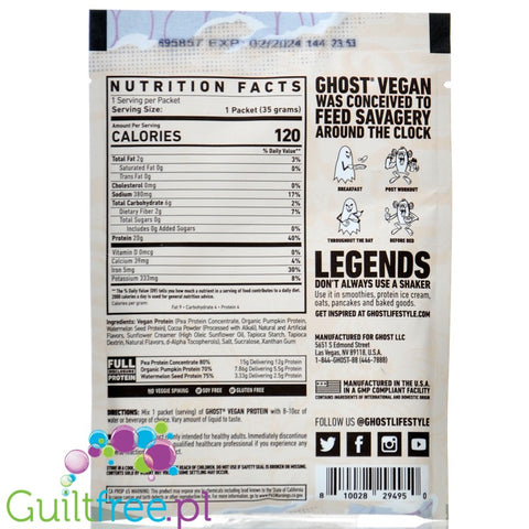 Ghost Vegan Protein 35g Chocolate Cereal Milk sachet