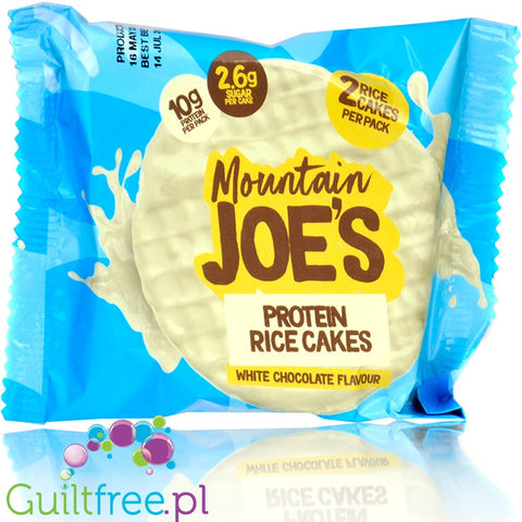 Mountain Joe's Protein Rice Cakes White Chocolate - proteinowe wafle ryżowe w polewie z białej czekolady