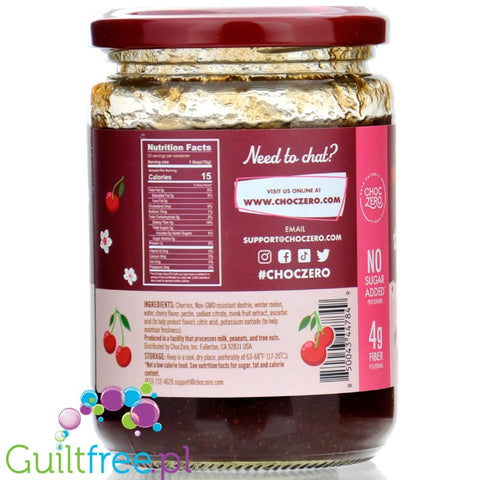 Choc Zero Keto Cherry Spread - keto dżem czereśniowy bez cukru ze skrobią oporną