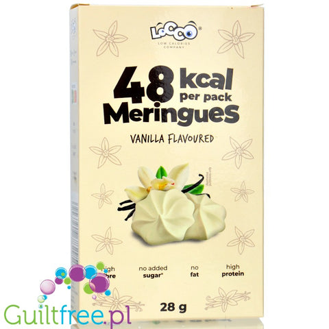 Locco Meringue Vanilla - waniliowe bezy bez cukru z erytrytolem, 1kcal w sztuce
