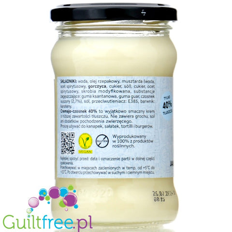 Starck's Cremajo Garlic 40% - niskokaloryczny, czosnkowy wegański majonez niskotłuszczowy bez jajek