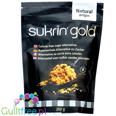 Sukrin Gold 250g - naturalny słodzik jak brązowy cukier Erytrol & Stewia 7kcal