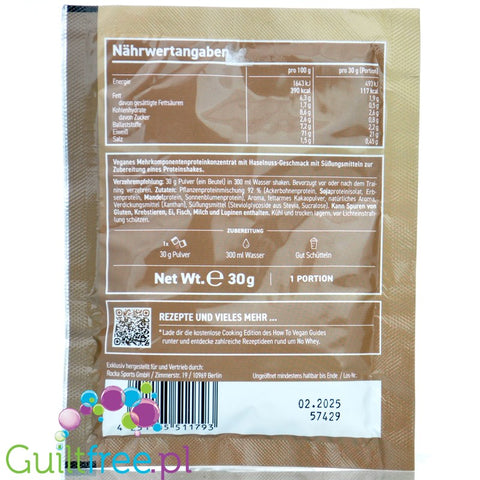 Rocka Nutrition NO WHEY Vegan Protein Hazelnut Cream  30g