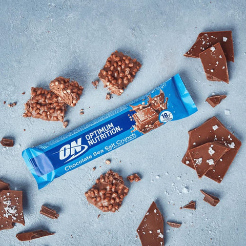 Optimum Nutrition Chocolate Sea Salt Crunch - chrupiący baton proteinowy 18g białka, Mleczna Czekolada & Kryształki Soli
