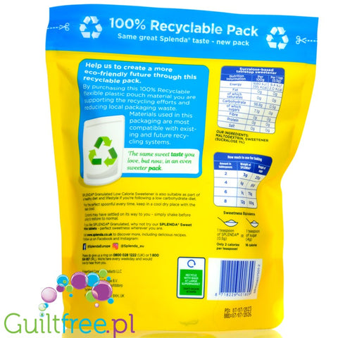 Splenda Granulated sweetener with Sucralose