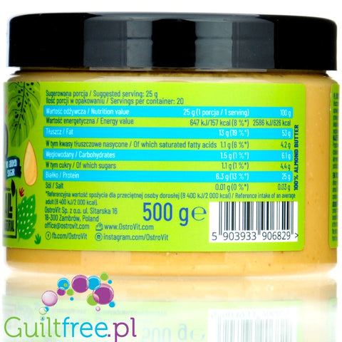OstroVit NutVit crunhy almond butter 100% nuts