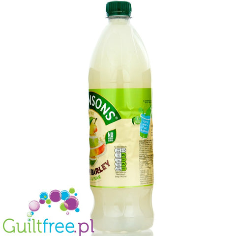 Robinsons Real Fruit Barley Apple & Pear Squash 1L  - skoncentrowany syrop do rozcieńczania bez cukru i kalorii, Jabłko Gruszka