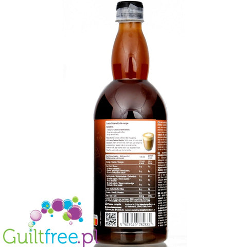 Locco Zero Calorie Barista Caramel 1L - karmelowy syrop zero kalorii bez cukru do kawy i deserów