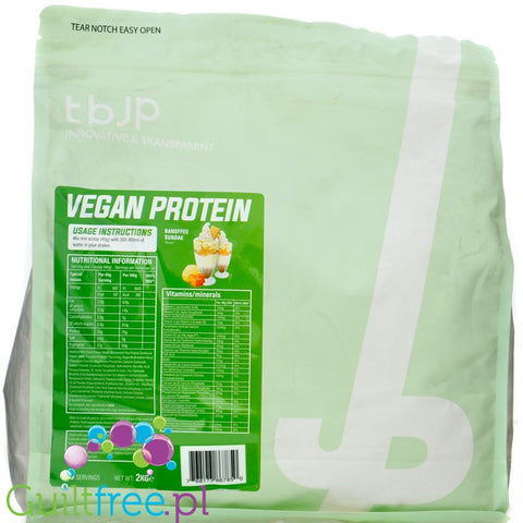 TBJP Vegan Protein Banoffee Sundae 2KG - wegańska odżywka białkowa bez cukru z witaminami i minerałami