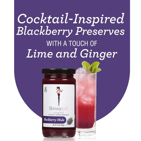 SkinnyGirl Blackberry Mule Jam - niskokaloryczny jeżynowy dżem bez cukru z nuta limonki i imbiru, 58kcal