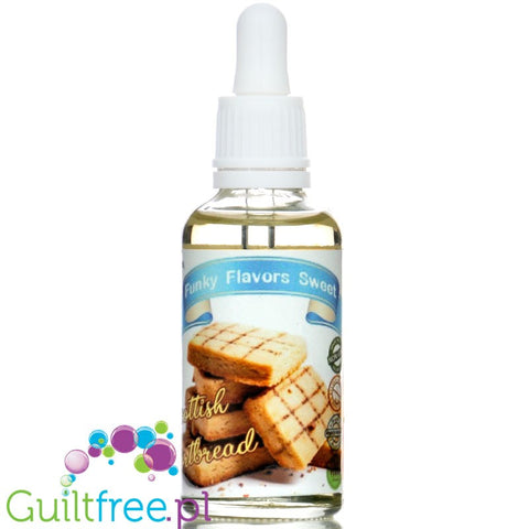 Funky Flavors Sweet Scottish Shortbread - kropelki słodzące bez cukru i kalorii o smaku maślanego herbatnika