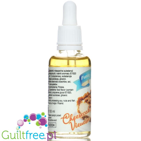 Funky Flavors Sweet Cheesecake Vienesse - słodzony aromat bez kcal, Sernik Pomarańczowy & Rodzynki