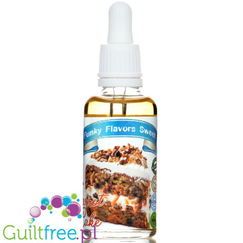 Funky Flavors Sweet Carrot Cake - słodkie kropelki smakowe bez cukru, tłuszczu i kcal, Ciasto Marchewkowe