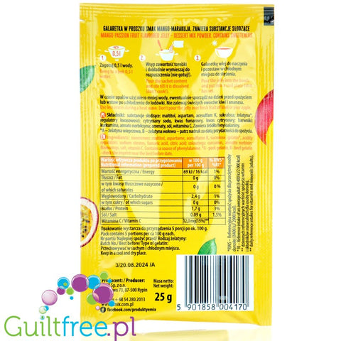 Emix Fit Galaretka Mango & Marakuja - galaretka bez cukru odpowiednia dla diabetyków