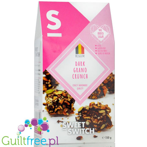 Sweet Switch Dark Grano Crunch - bezglutenowe kule granolowe w ciemnej czekoladzie bez dodatku cukru