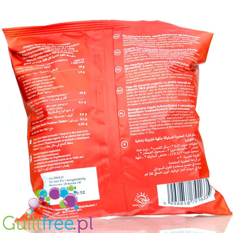 Biopont Bio Power Strawberry Flips - organic, vegan, gluten-free strawberry flips