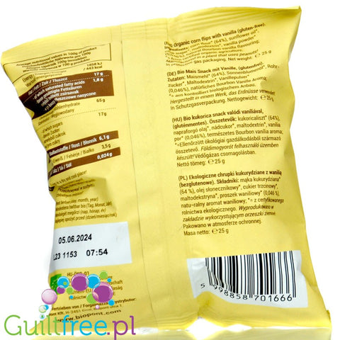 Biopont Bio Dragon Vanilla Flips - organic vegan gluten-free vanilla flips