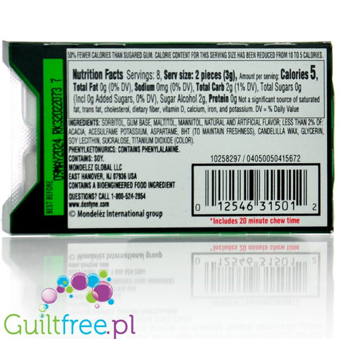 Dentyne Ice Spearmint  - guma do żucia bez cukru, Mięta