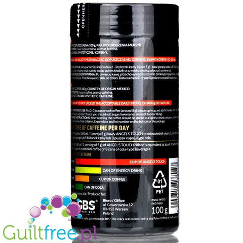 copy of GBS Angel's Touch instant flavored coffee with caffeine boost,  donut with chocolate