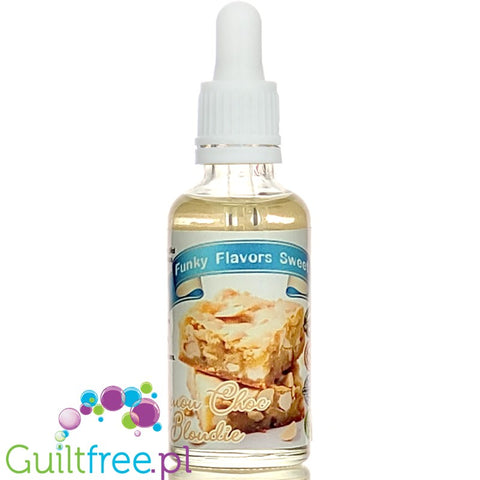 Funky Flavors Sweet Lemon Choc Blondie - słodkie kropelki aromatyzujące bez kalorii, aromat ciasta cytrynowego z białą czekoladą