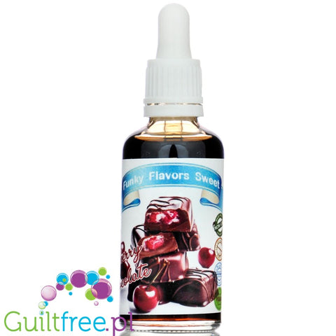 Funky Flavors Sweet Cherry Chocolate - słodkie kropelki smakowe bez cukru i kalorii o smaku Wiśnia w Czekoladzie