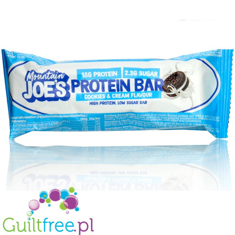 Mountain Joe's Protein Bar Cookies & Cream - proteinowy baton w białej czekoladzie, Ciastko z Kremem