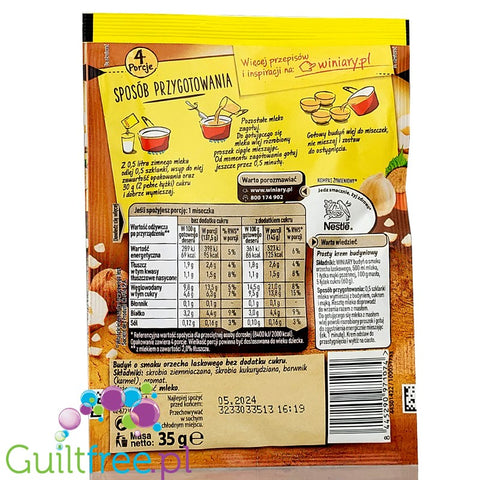 Winiary Budyń o smaku Orzecha Laskowego, bez dodatku cukru, edycja limitowana