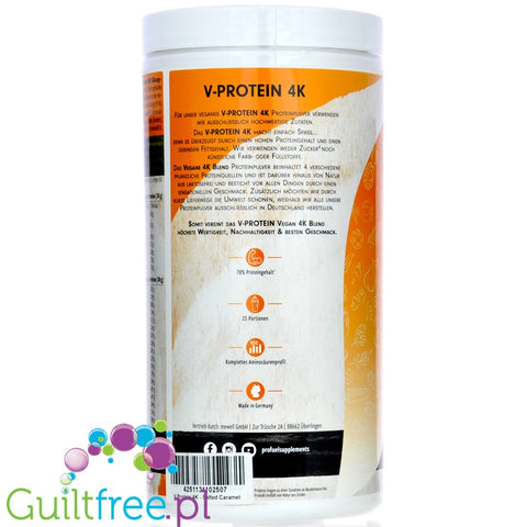 Pro Fuel V-Protein 4K Salted Caramel  750g, vegan protein powder