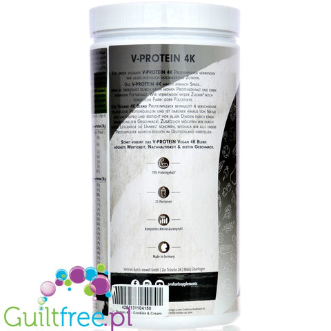 Pro Fuel V-Protein 4K Cookies & Cream 750g, vegan protein powder