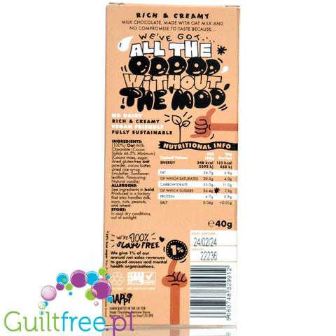 Happi Oat Milk Plain M!lk 40g - oat milk chocolate