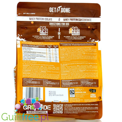 Grenade Protein Whey Fudge Up 2KG - WPC & WPI pyszne białko z enzymami trawiennymi DigeZyme