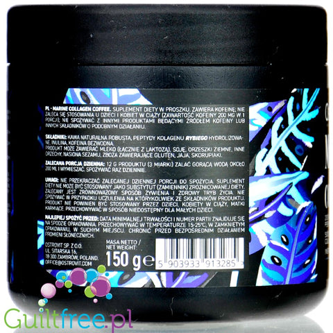 Ostrovit Marine Collagen Coffe, Unflavoured 150g - sea fish collagen 100% without sugar, sweeteners and flavors