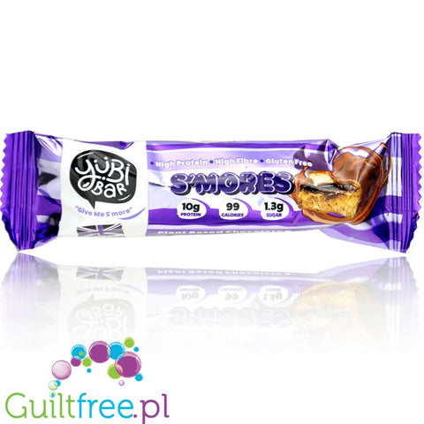 YuBi Bar Protein Bar S'mores 99kcal - wegański baton proteinowy bez cukru 10g białka