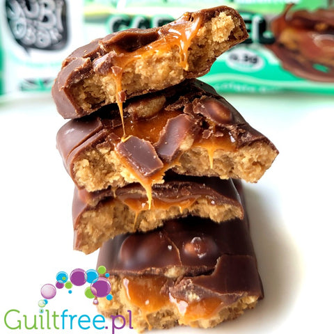 YuBi Bar Protein Bar Caramel 99kcal - wegański baton proteinowy bez cukru 10g białka