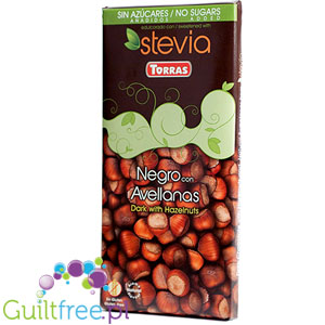 Torras Chocolate Negro con Avellnas y con edulcorantes