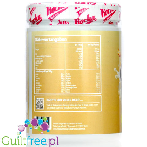 Rocka Nutrition NO WHEY Vanilla Cookie 300g - wegańska odżywka białkowa 5 źródeł białka bez soi