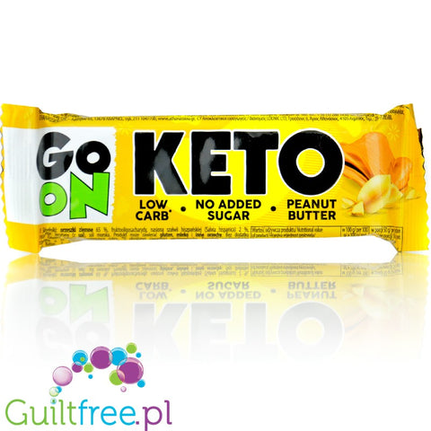 Sante Go On Keto Bar Peanut Butter - niskowęglowodanowy baton bez cukru 230kcal,  Masło Orzechowe