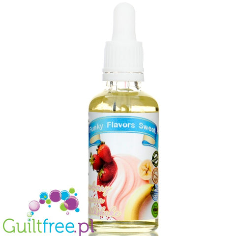 Funky Flavors Sweet Banana & Strawberry Milkshake - słodzony aromat bez cukru i kalorii