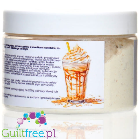 Funky Flavors Splash Vanilla Caramel 200g - błonnikowy aromat słodzący w proszku, Waniliowo-Karmelowy z kruszonką karmelową