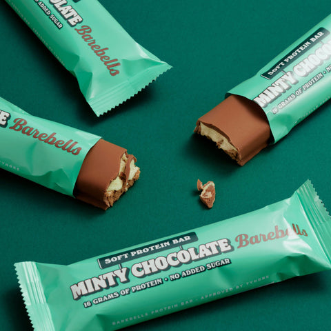 Barebells Soft Minty Chocolate - soft protein bar, Mint Cream & Milk Chocolate