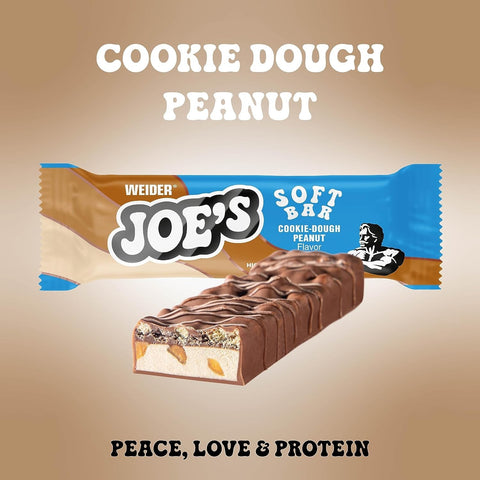 Weider Joe's Soft Bar Cookie Dough Peanut - baton proteinowy 198 kcal i 14g białka