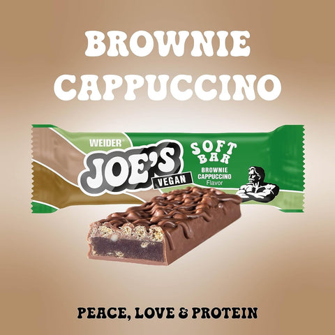 Weider Joe's Soft Bar Vegan Brownie Cappucino - wegański baton proteinowy 195 kcal i 15g białka