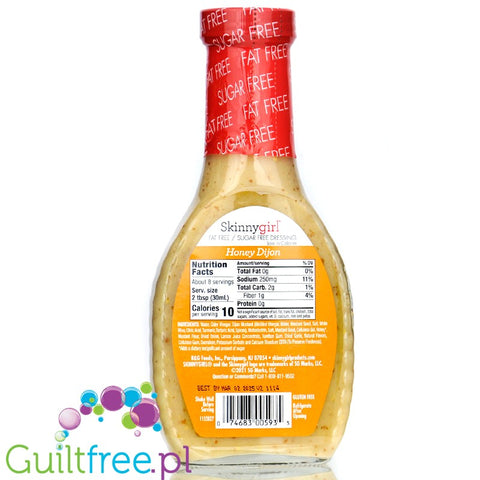Skinnygirl Dressing Honey Dijon - dressing sałatkowy bez cukru i tłuszczu, Miodowo-Musztardowy 10kcal
