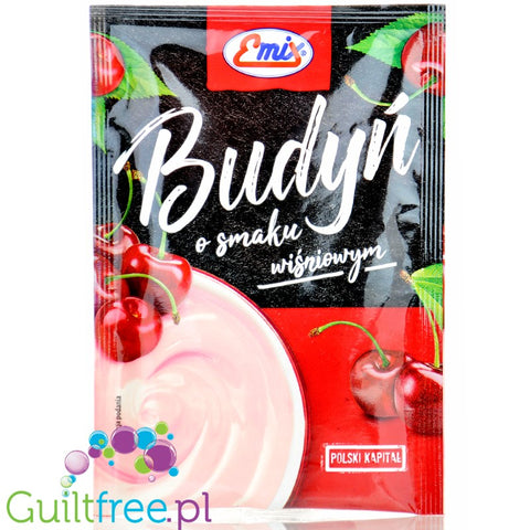 Emix Budyń Wiśnia 40g - budyń bez cukru o smaku wiśniowym